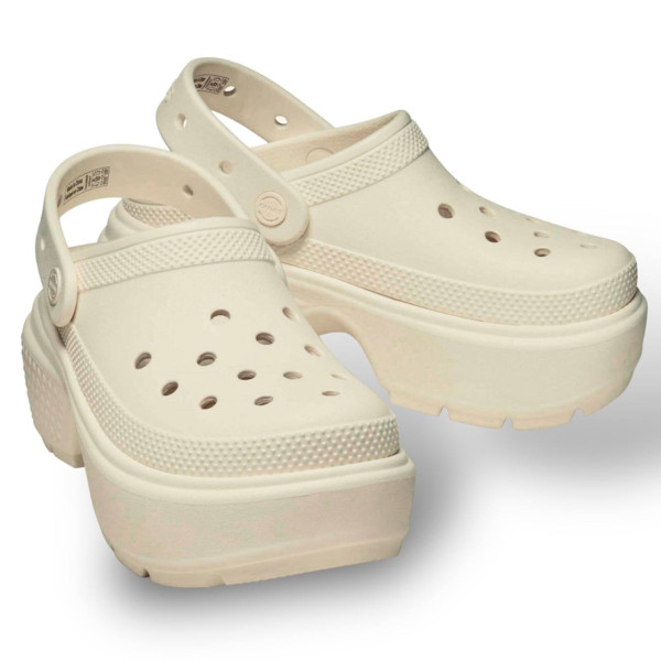 Крокси на платформі молочні Stomp Clog Bone 45004504 Крокси на платформі молочні Stomp Clog Bone 45004504