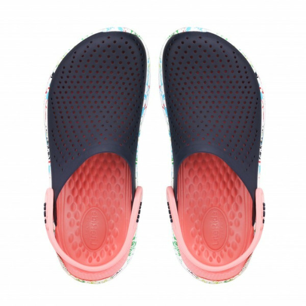 Крокси LiteRide™Clog Navy/Melon (КЛЯКСИ рожево-сині) 612002 Крокси LiteRide™Clog Navy/Melon (КЛЯКСИ рожево-сині) 612002