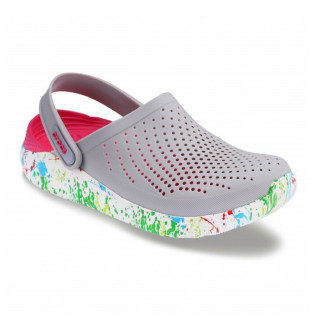 Крокси LiteRide™ Clog Pearl/White (КЛЯКСИ малиново-сірі) 612004 Крокси LiteRide™ Clog Pearl/White (КЛЯКСИ малиново-сірі) 612004