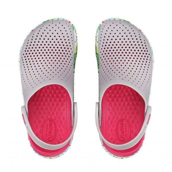 Крокси LiteRide™ Clog Pearl/White (КЛЯКСИ малиново-сірі) 612004 Крокси LiteRide™ Clog Pearl/White (КЛЯКСИ малиново-сірі) 612004