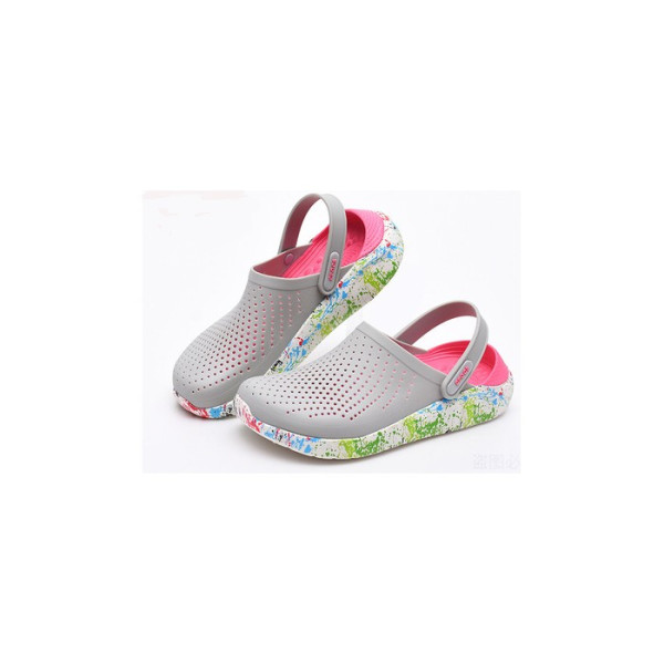 Крокси LiteRide™ Clog Pearl/White (КЛЯКСИ малиново-сірі) 612004 Крокси LiteRide™ Clog Pearl/White (КЛЯКСИ малиново-сірі) 612004