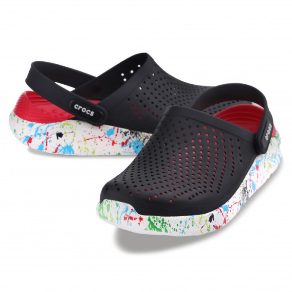 Крокси LiteRide™ Clog Black/white (Клякси чорно-білі) 612001 Крокси LiteRide™ Clog Black/white (Клякси чорно-білі) 612001