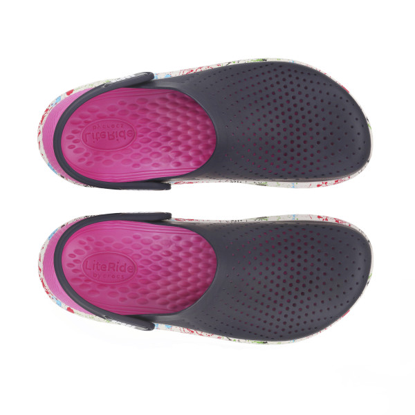 Крокси LiteRide™Clog Dazzle (КЛЯКСЫ фиолет) 612020 Крокси LiteRide™Clog Dazzle (КЛЯКСЫ фиолет) 612020