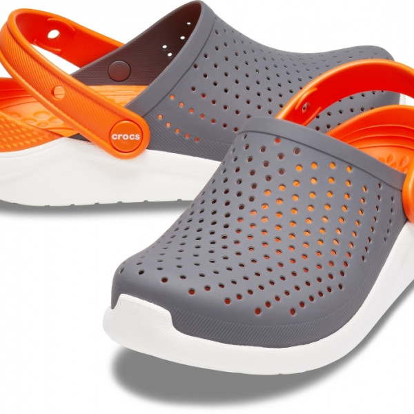 Крокси Дитячі Kids’ LiteRide Clog Charcoal White 922002 Крокси Дитячі Kids’ LiteRide Clog Charcoal White 922002